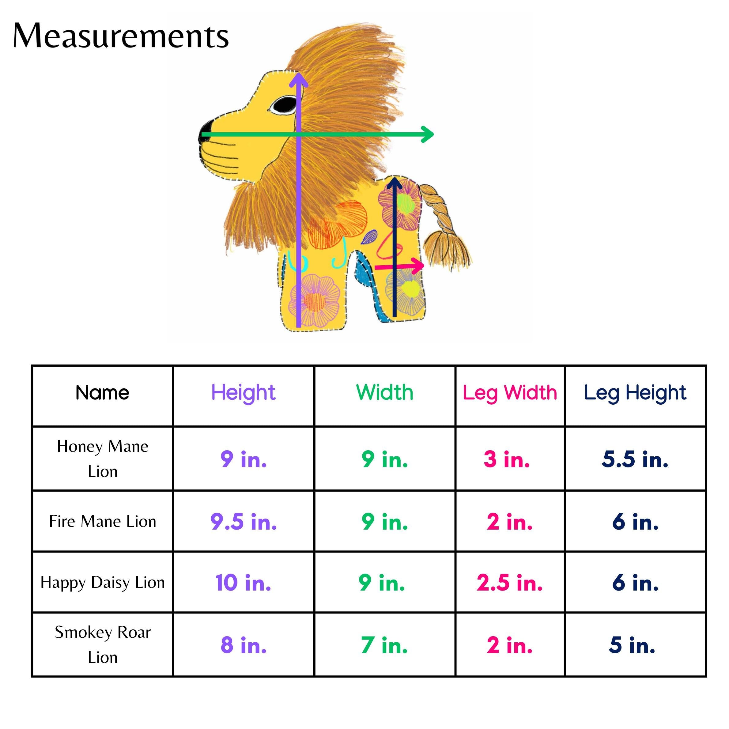 Hand Embroidered Artisanal Stuffed LION - Handmade Stuffed Animals -Beautiful Handcrafted Lion - Perfect for an authentic & meaningful gift