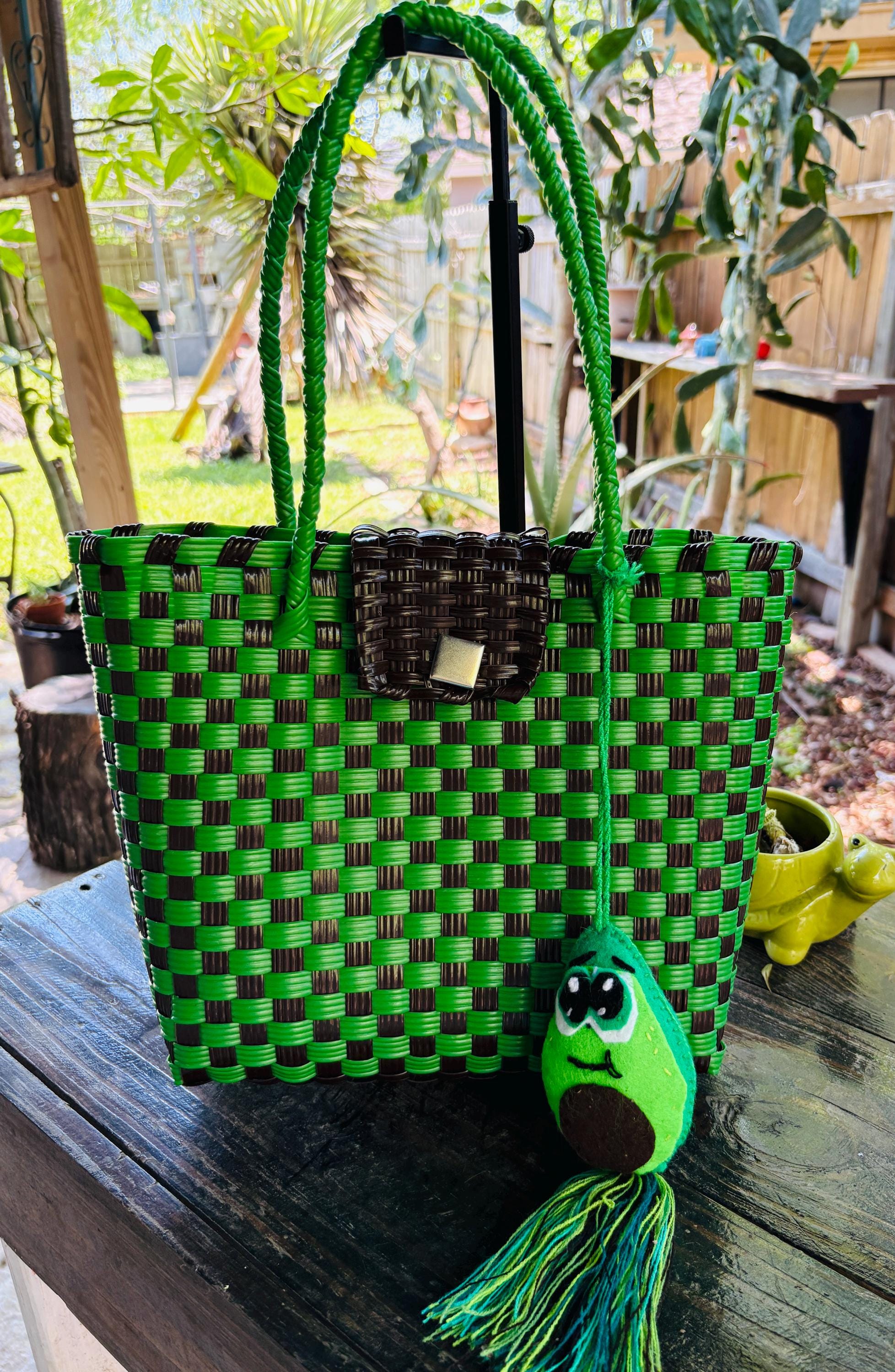 Image of Handwoven Recycled Plastic Lunch Bag - Artisan Made Bag from Chiapas, Mexico