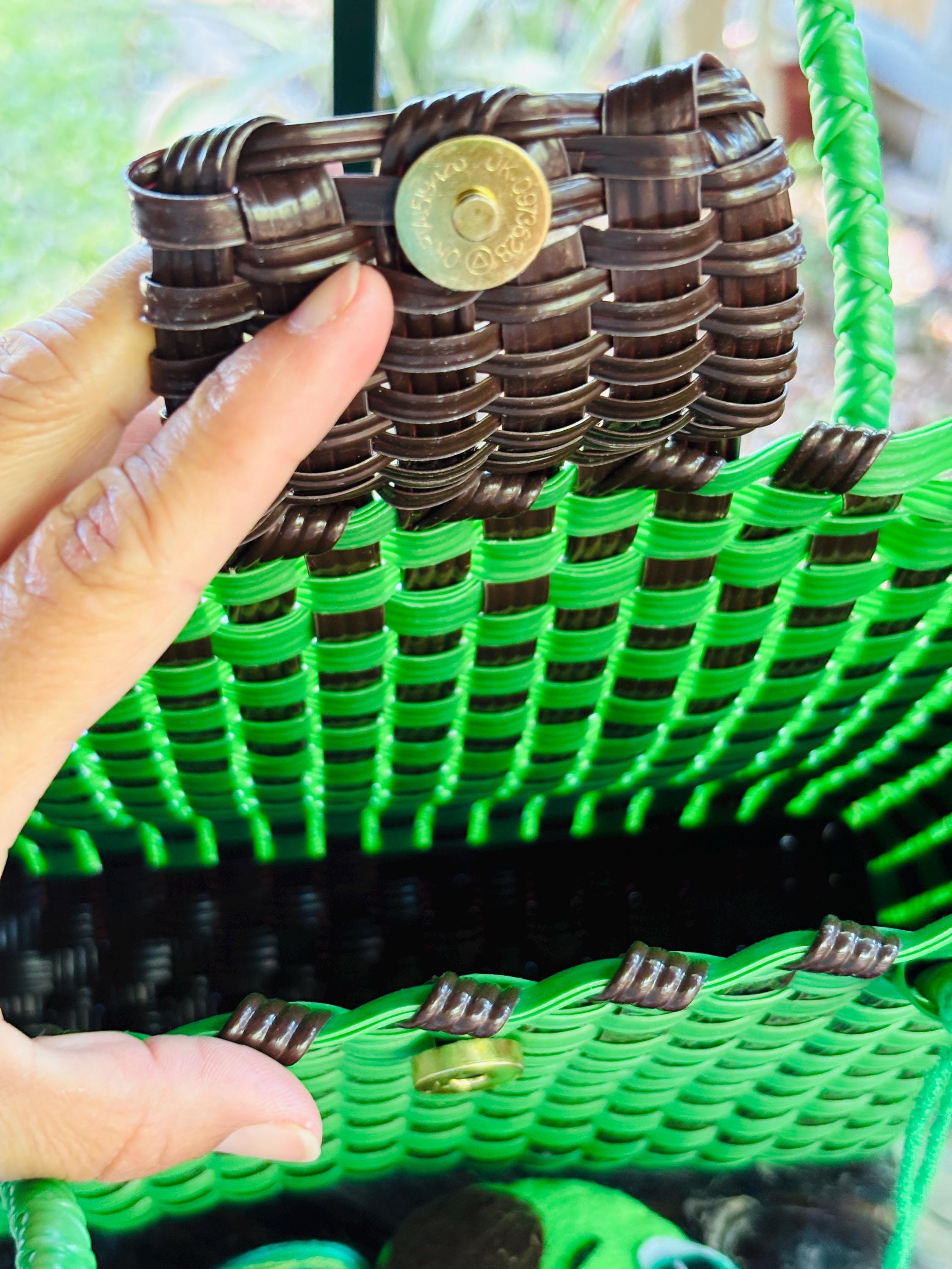 Image of Handwoven Recycled Plastic Lunch Bag - Artisan Made Bag from Chiapas, Mexico