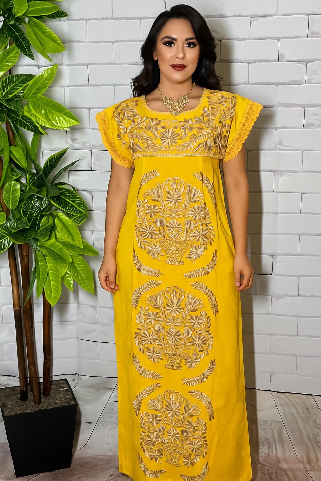 Gorgeous Mexican Embroidered Dress - Handmade Artisanal Dress - Hand Embroidered Dress - M/L