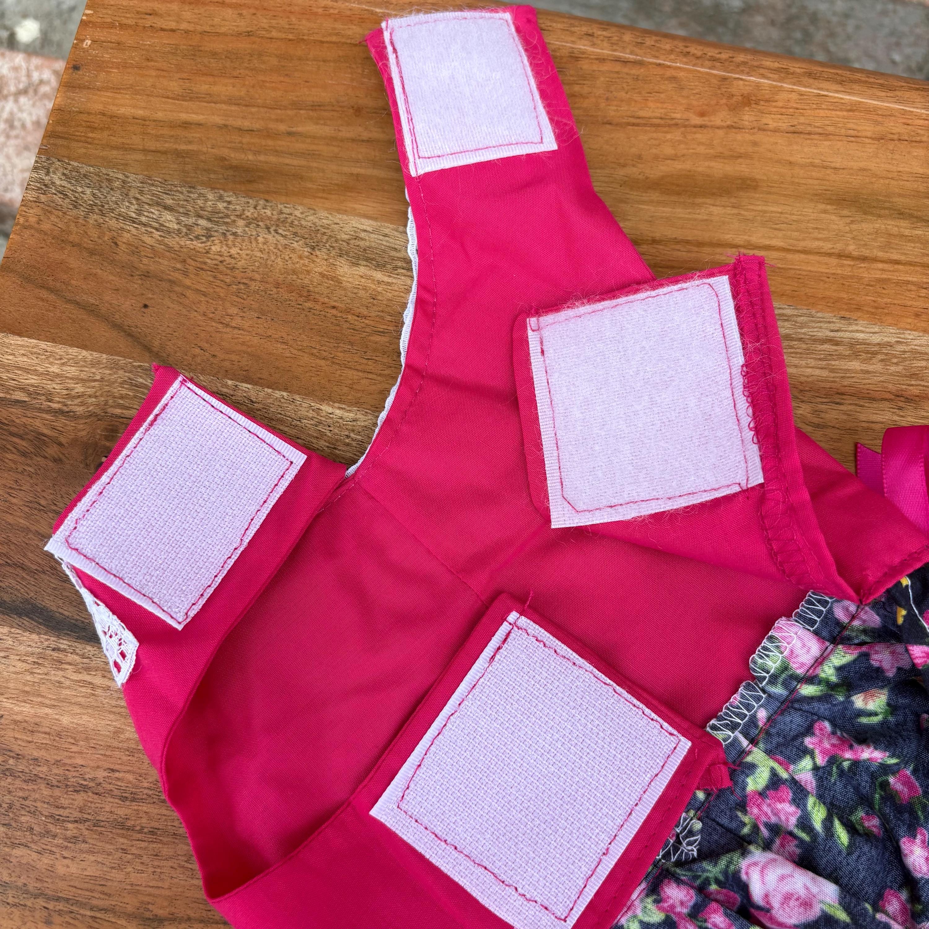 Image of Embroidered Floral Dog Dress: Handmade Sinaloa Style Pet Clothing