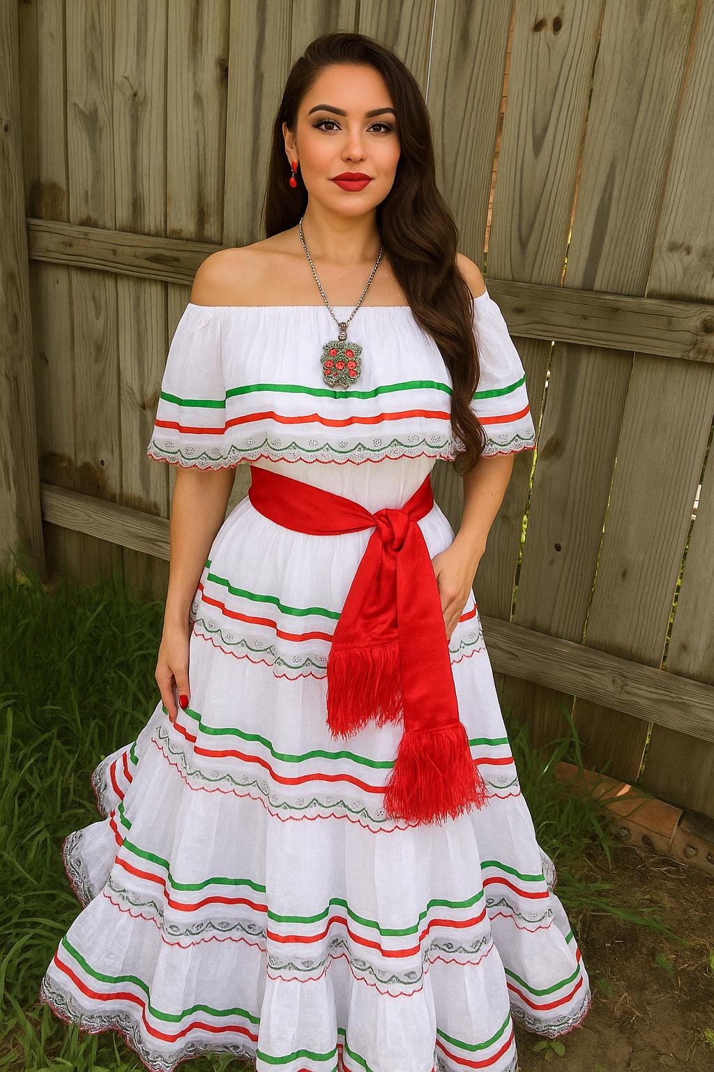 Image of Gauze Fiesta Outfit - Handmade Blouse and Skirt