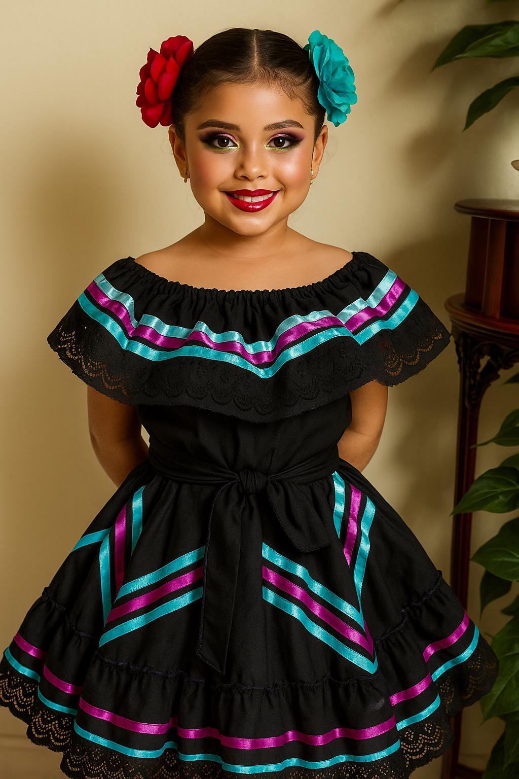Image of Purple Fiesta Dress: Girls' Pageant, Birthday Party Dress