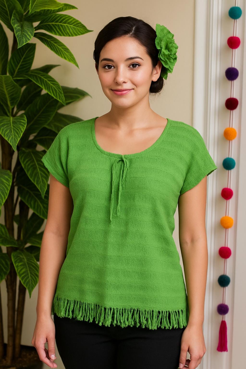 Image of Summer Handmade Rag Blouse - Handmade Blouse - Artisanal Wear