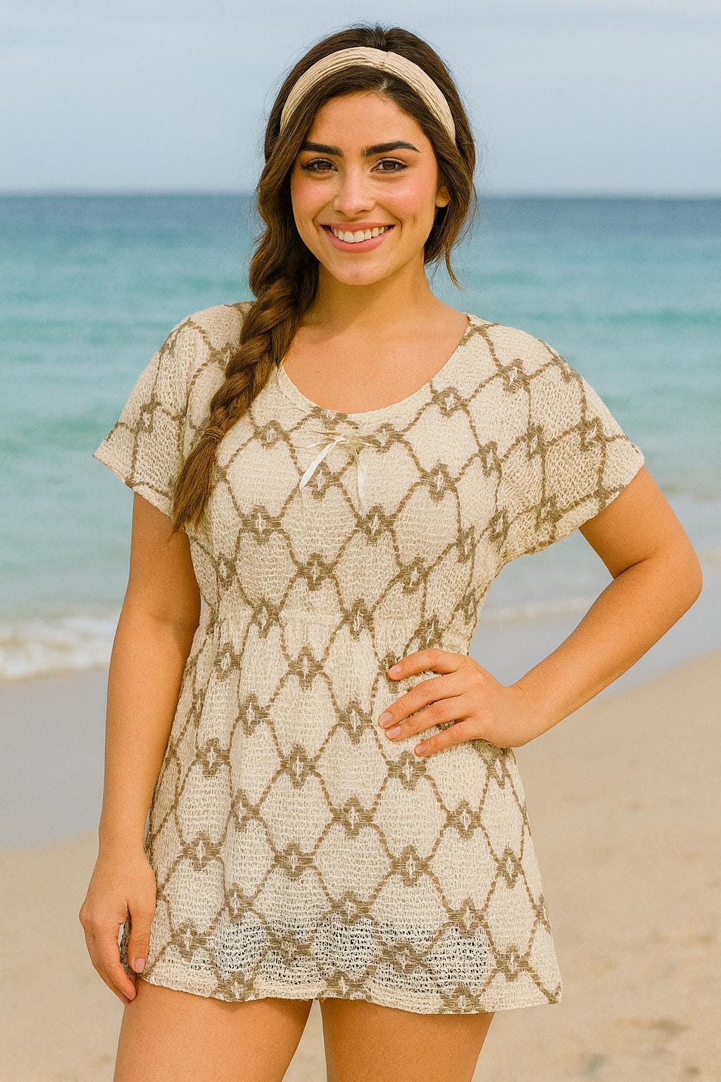 Image of Bikini Lace Cover Blouse