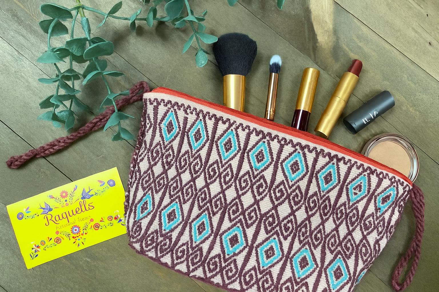 Image of Handmade Mexican Wristlet - Toiletry Bag - Handmade Wallet