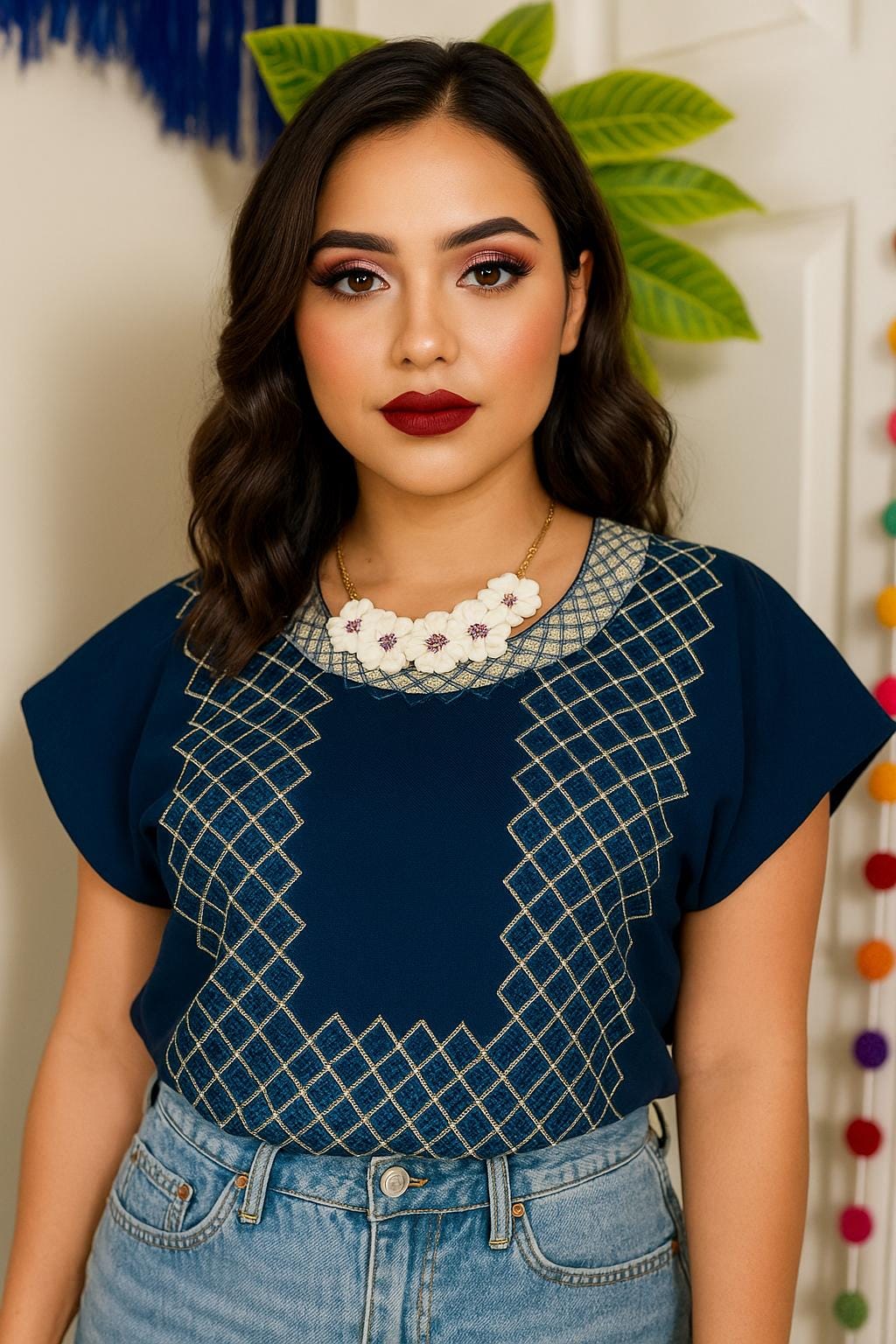 Image of Beautiful Embroidered Loose Fit 