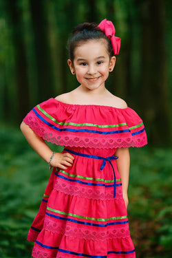 mexican pink dress Mexican 
