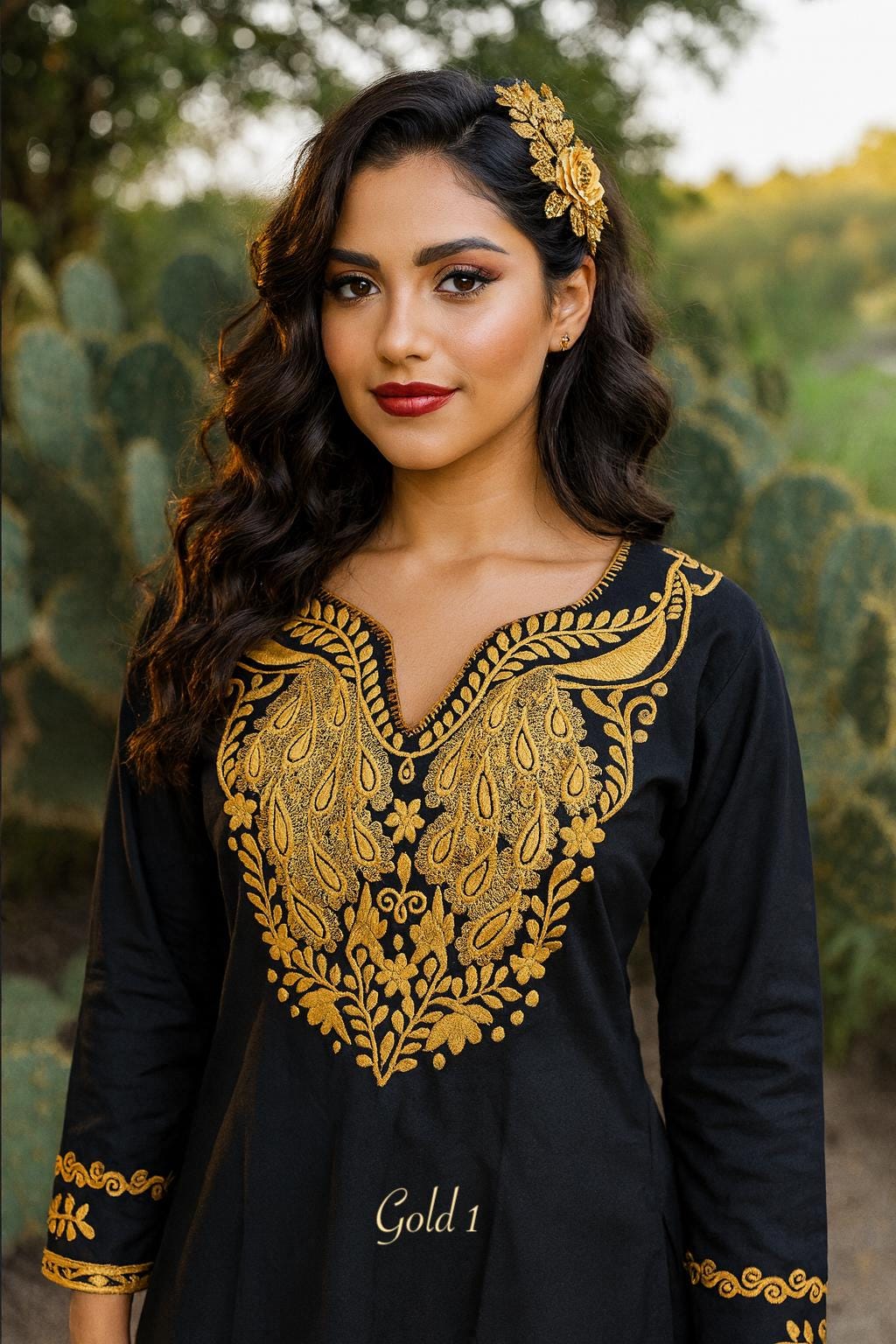 Image of Beautiful Peacock Embroidered Blouse - Handmade Artisanal Blouse - Size SMALL