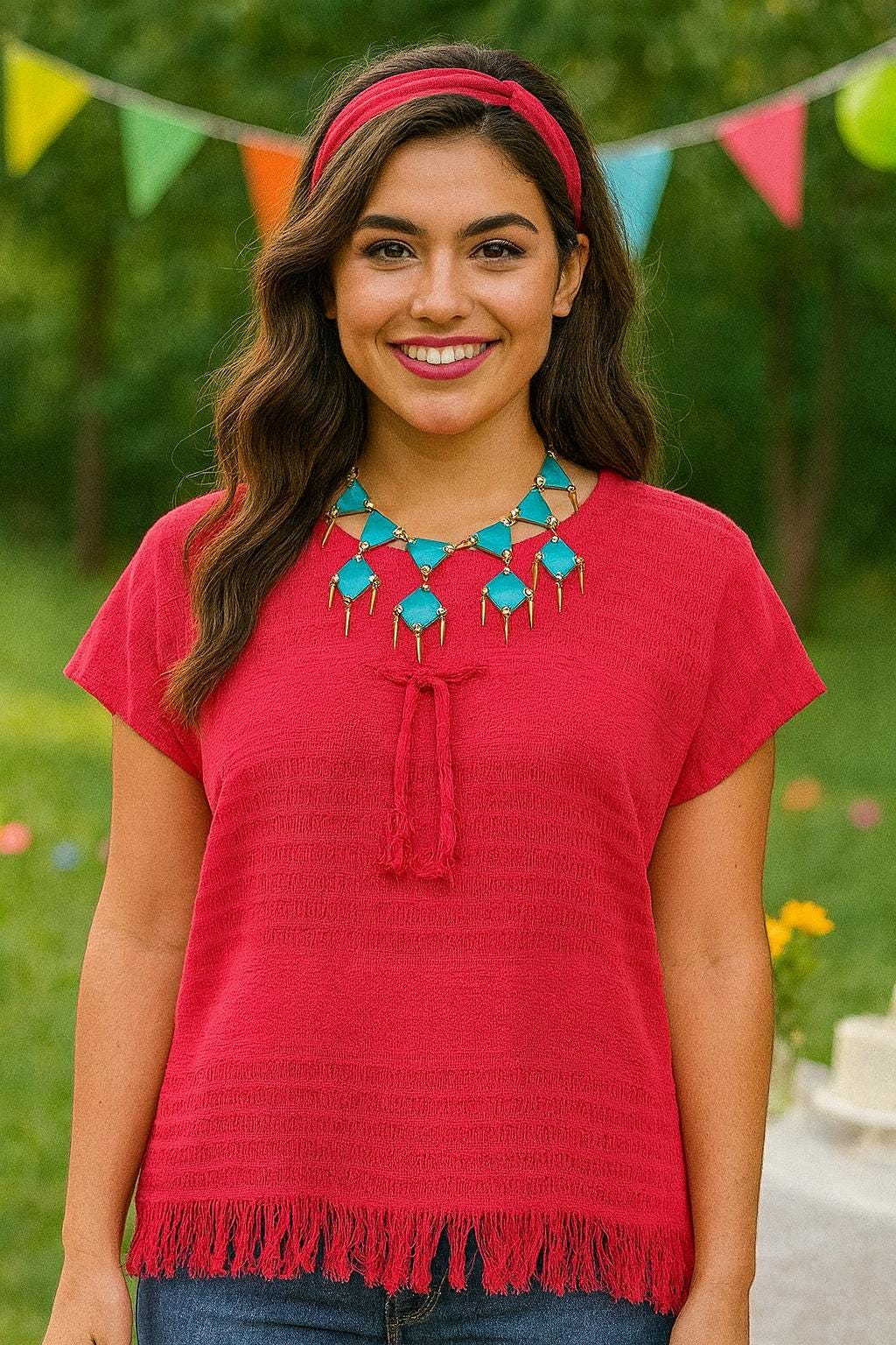 Image of Summer Handmade Rag Blouse - Handmade Blouse - Artisanal Wear