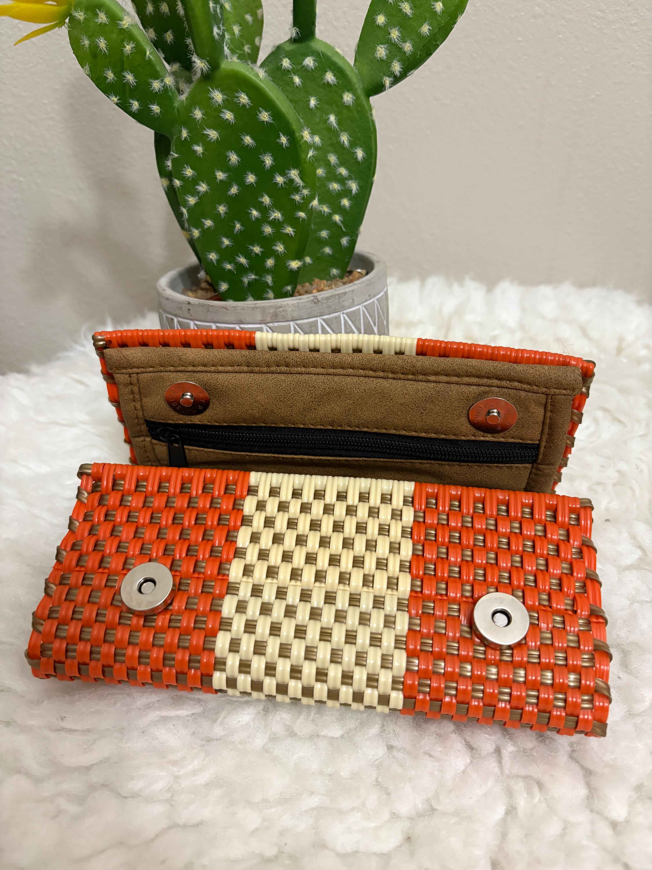 Image of Handwoven Terra Cotta Shoulder Bag: Boho Market Tote with Pompom