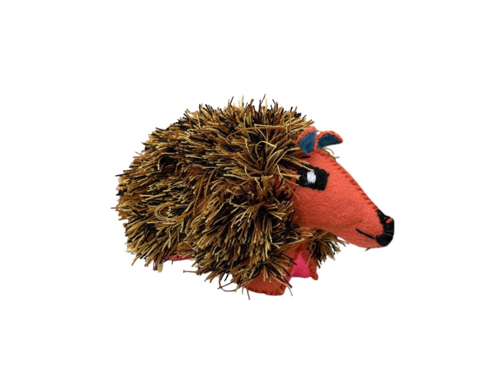 Image of Hand Embroidered Felt Stuffed Animal: Artisanal Mexican Decor/Toy