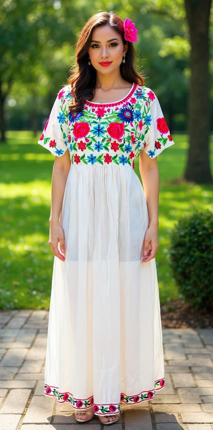 Image of Handmade Mexican Embroidered 