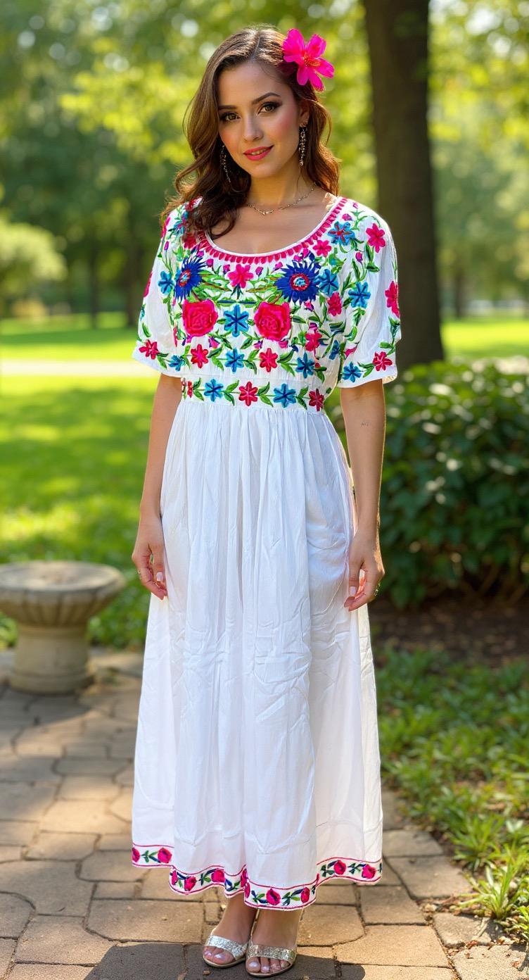Image of Handmade Mexican Embroidered 