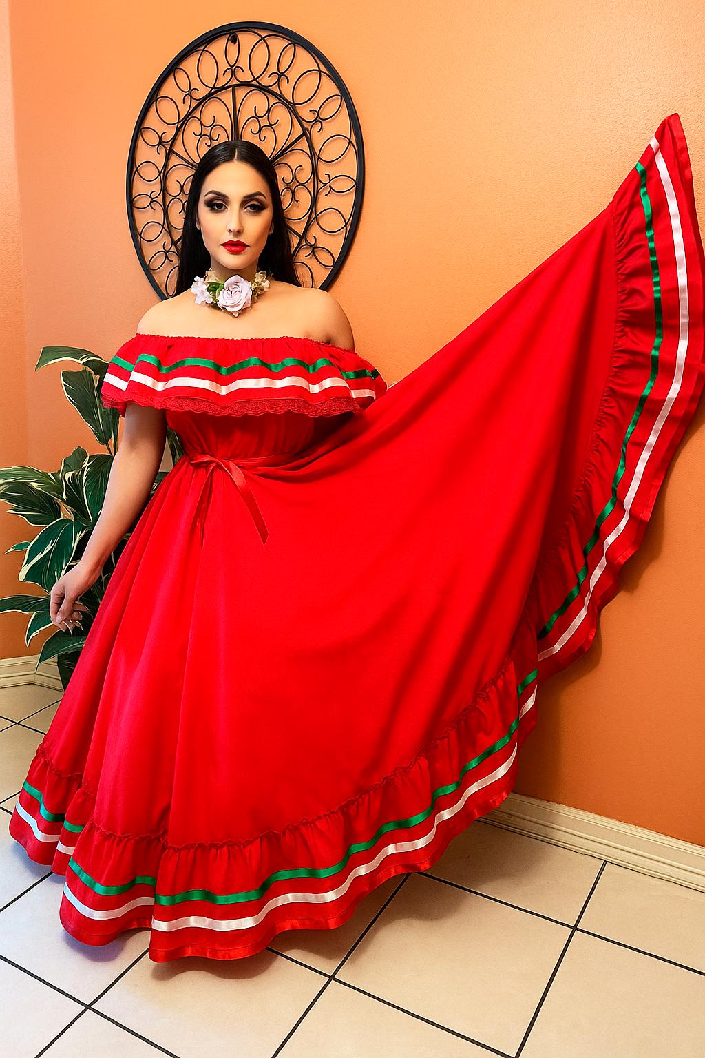 Gorgeous 2 Piece Folkloric Outfit, perfect for Fiesta, Dance, Festivals & Pageants