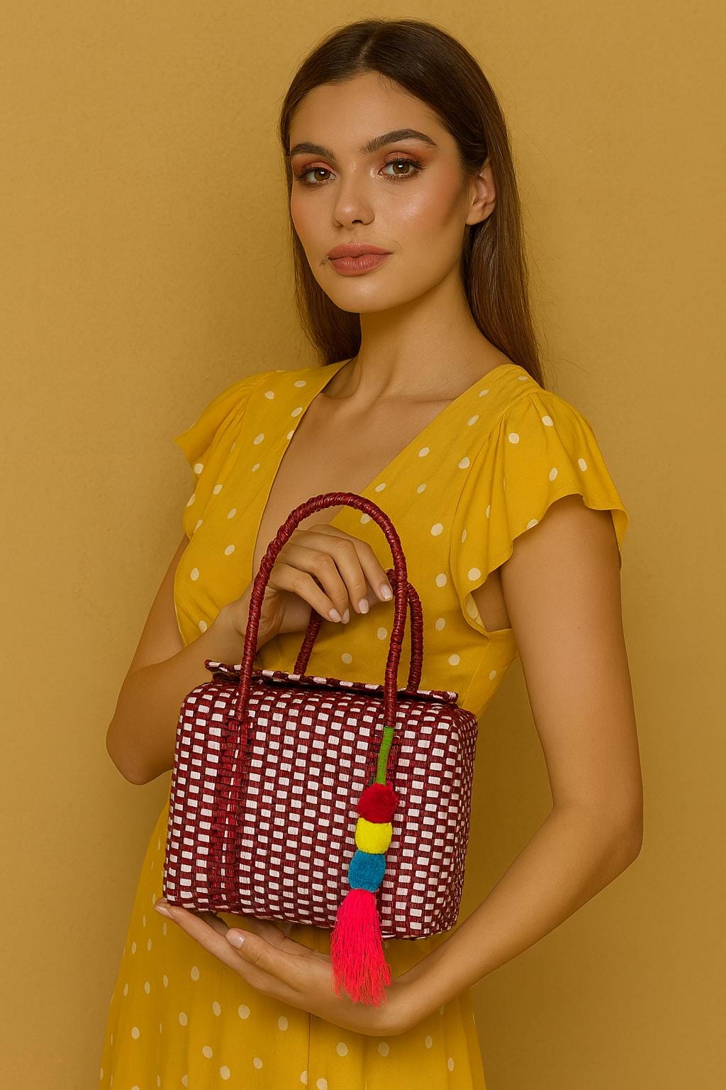 Handwoven Recycled top handle Bag - Artisan Made Purse from Chiapas, Mexico