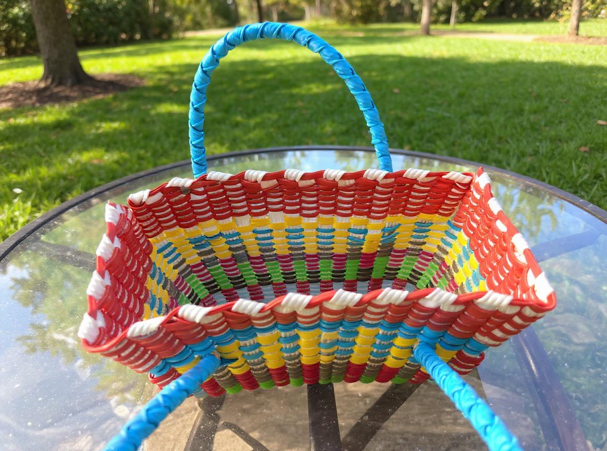 Image of Cute Handwoven Recycled top handle Bag - Artisan Made Purse from Chiapas, Mexico