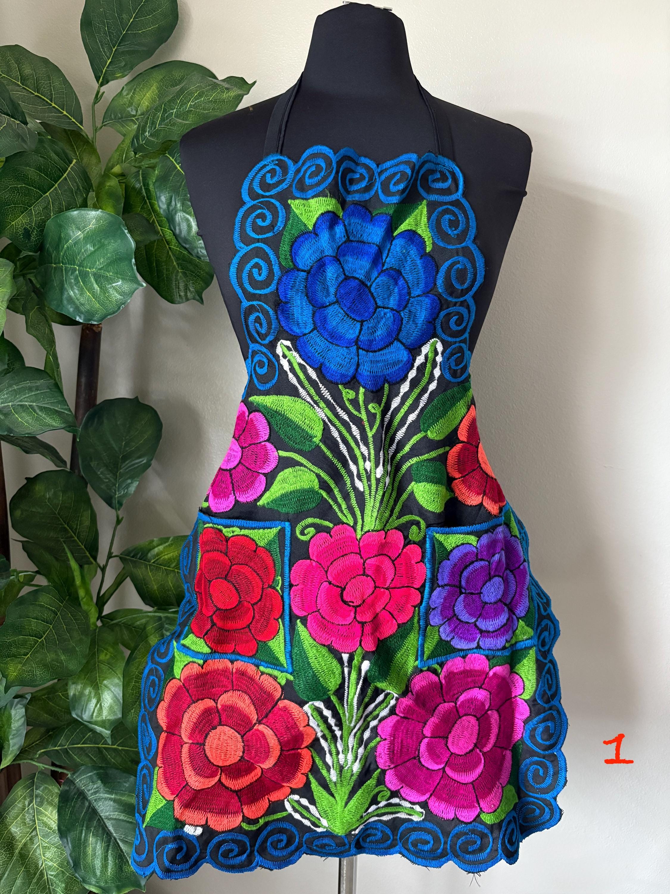 Image of Beautiful Chiapas Embroidered Aprons - Artisanal Aprons