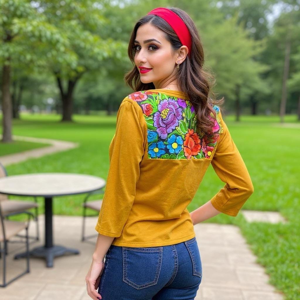 Image of Trendy Embroidered Sweater - Handmade Mexican Embroidered Sweater - Chiapas, Mexico