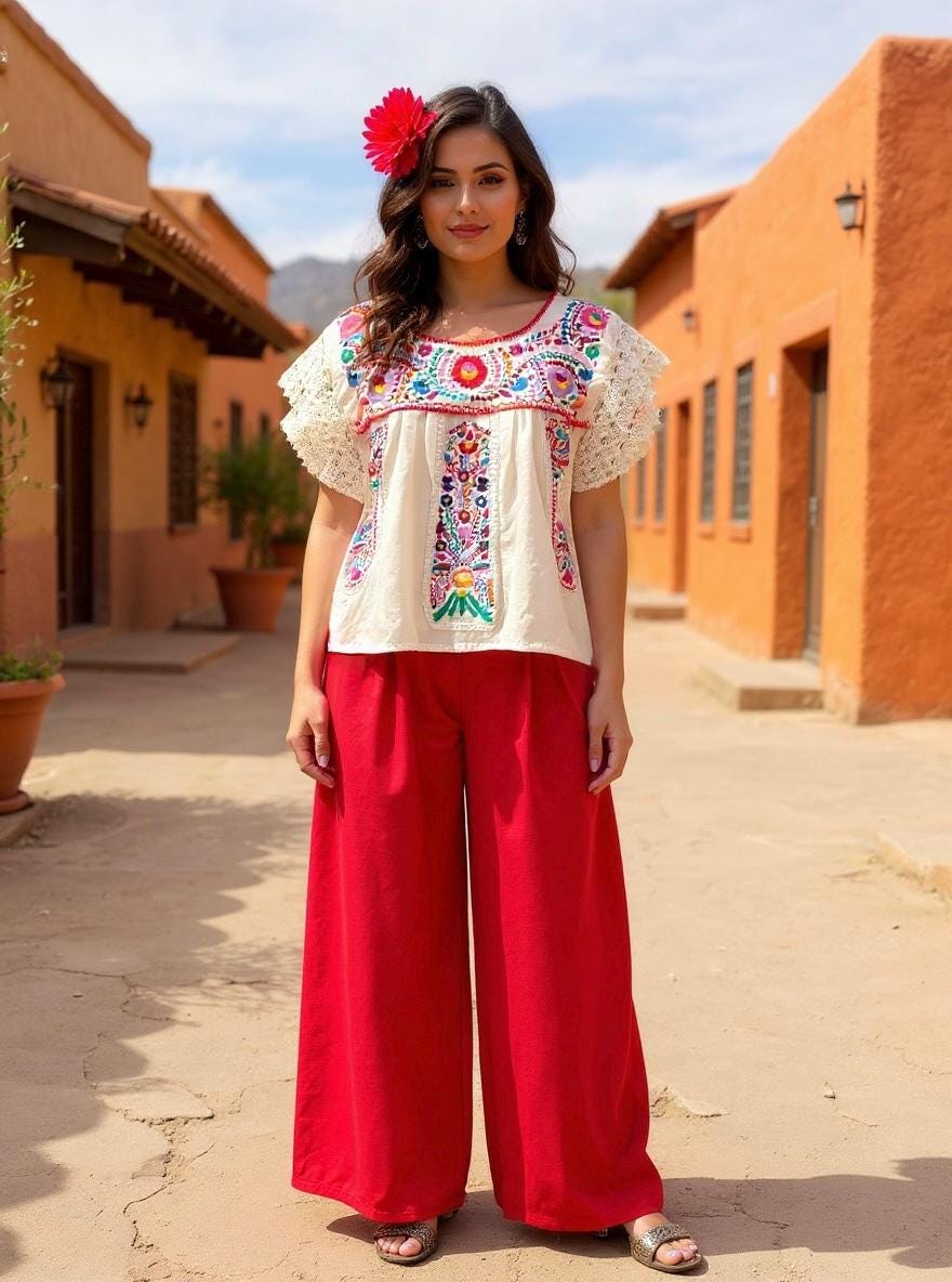 Precious “Linda” Black Hand Embroidered with EXTRA Embroidered areas 