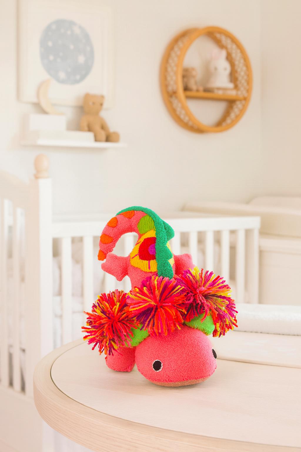Image of Hand Embroidered Felt Stuffed Animal: Mexican Artisanal Decoration