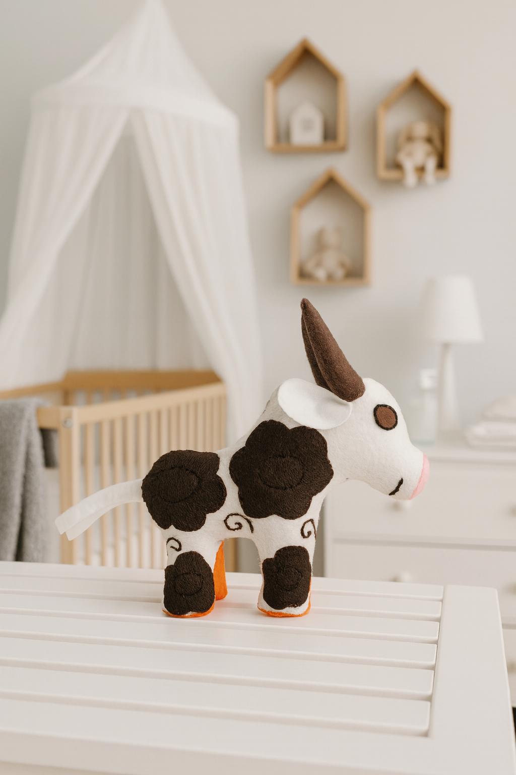 Image of Hand Embroidered Felt Stuffed Animal: Mexican Artisanal Decoration