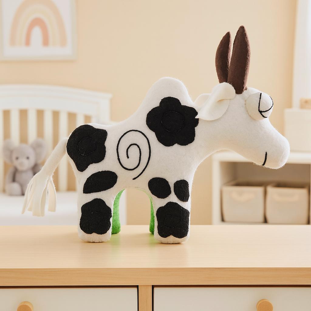 Image of Hand Embroidered Felt Stuffed Animal: Mexican Artisanal Decoration