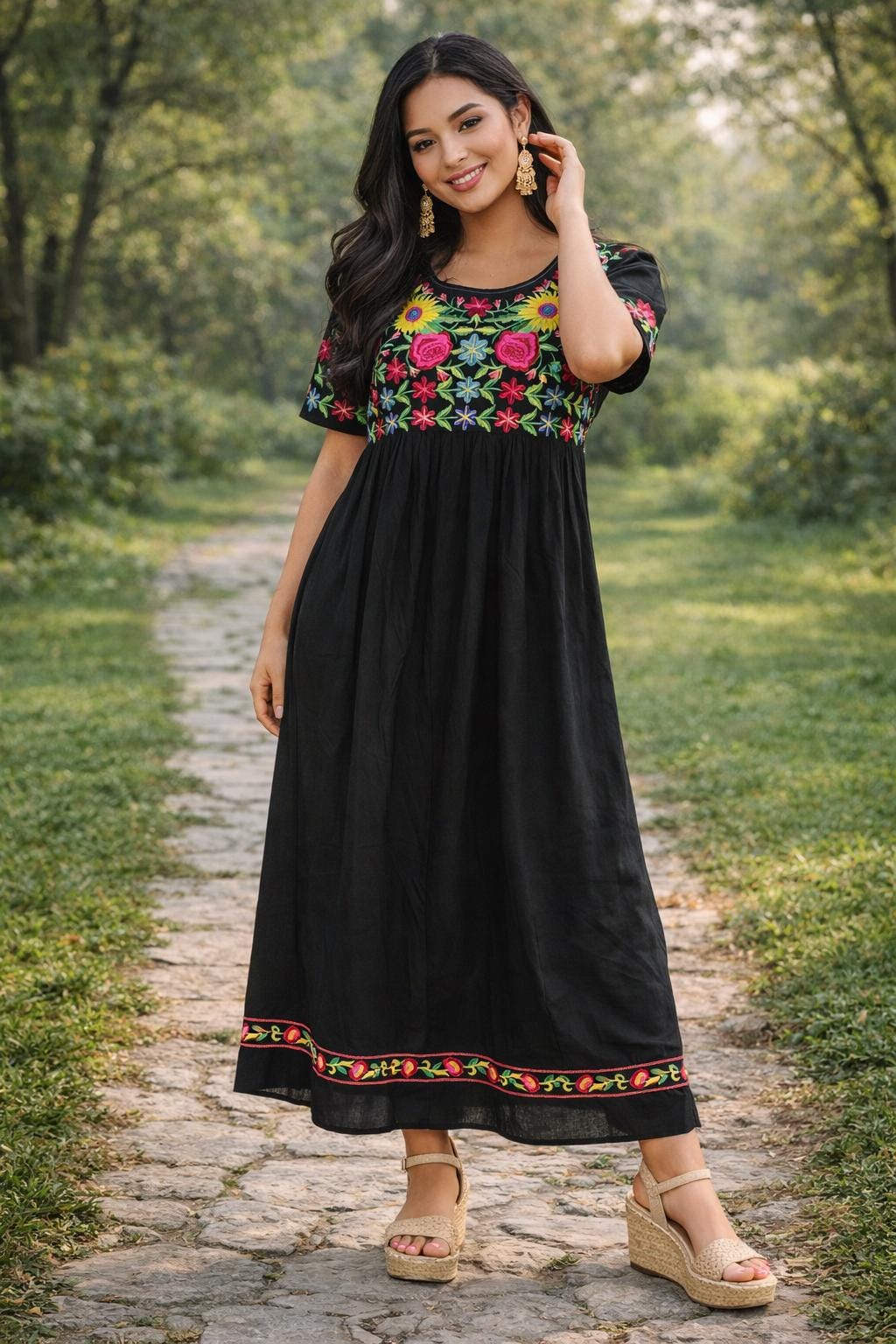 Image of Handmade Mexican Embroidered 