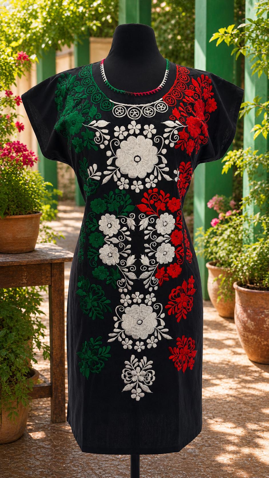Image of Summertime Mexican Halter Blouses - Artisan Made Embroidered Blouses - Floral Halter Blouse
