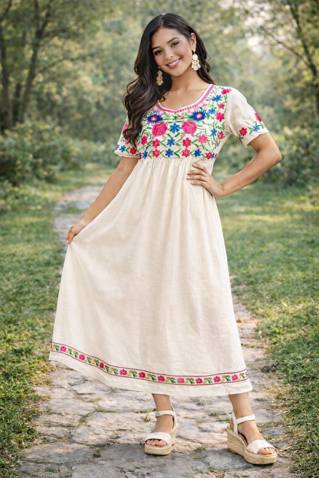 Image of Handmade Mexican Embroidered 