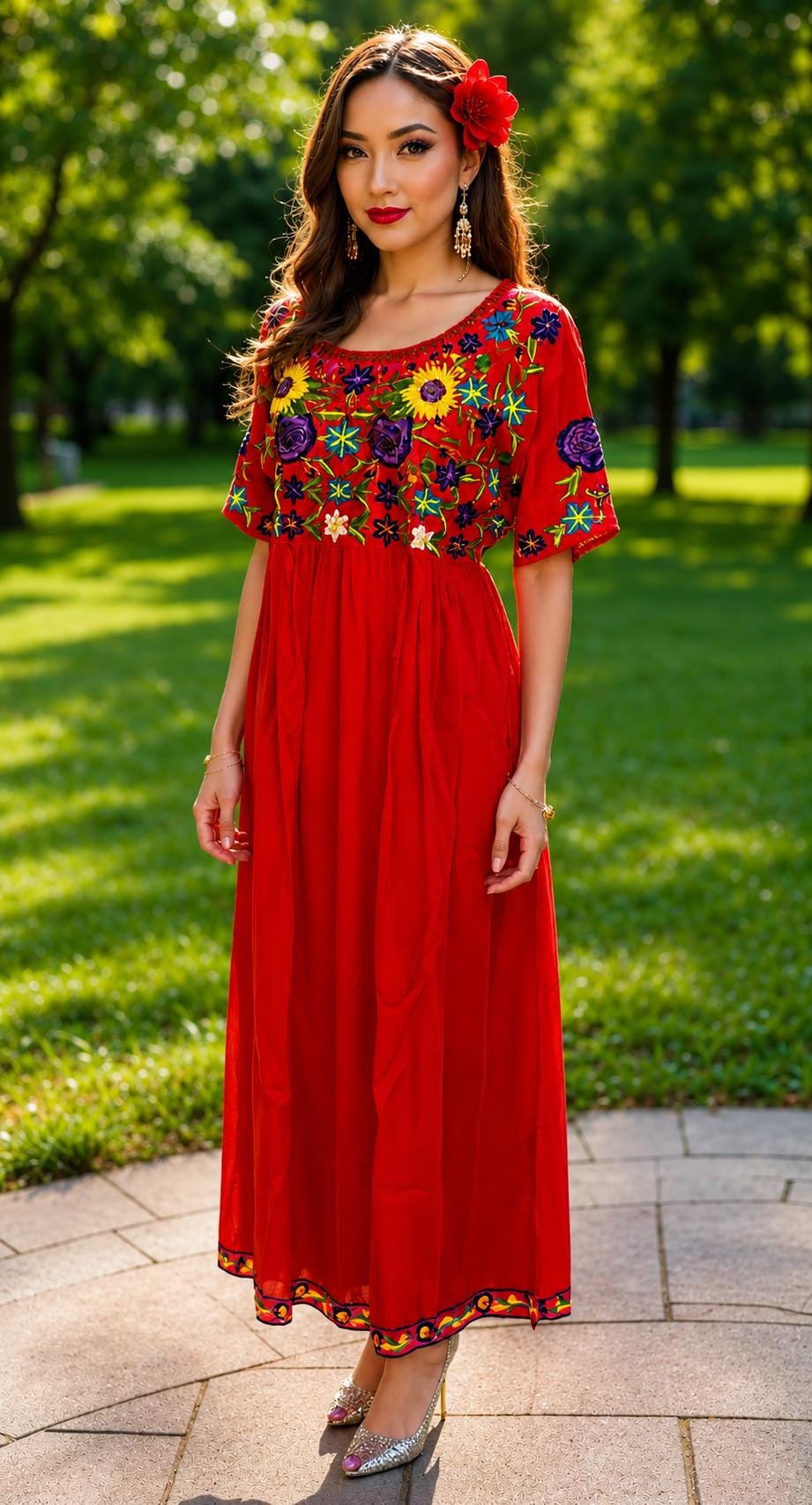Image of Handmade Mexican Embroidered 