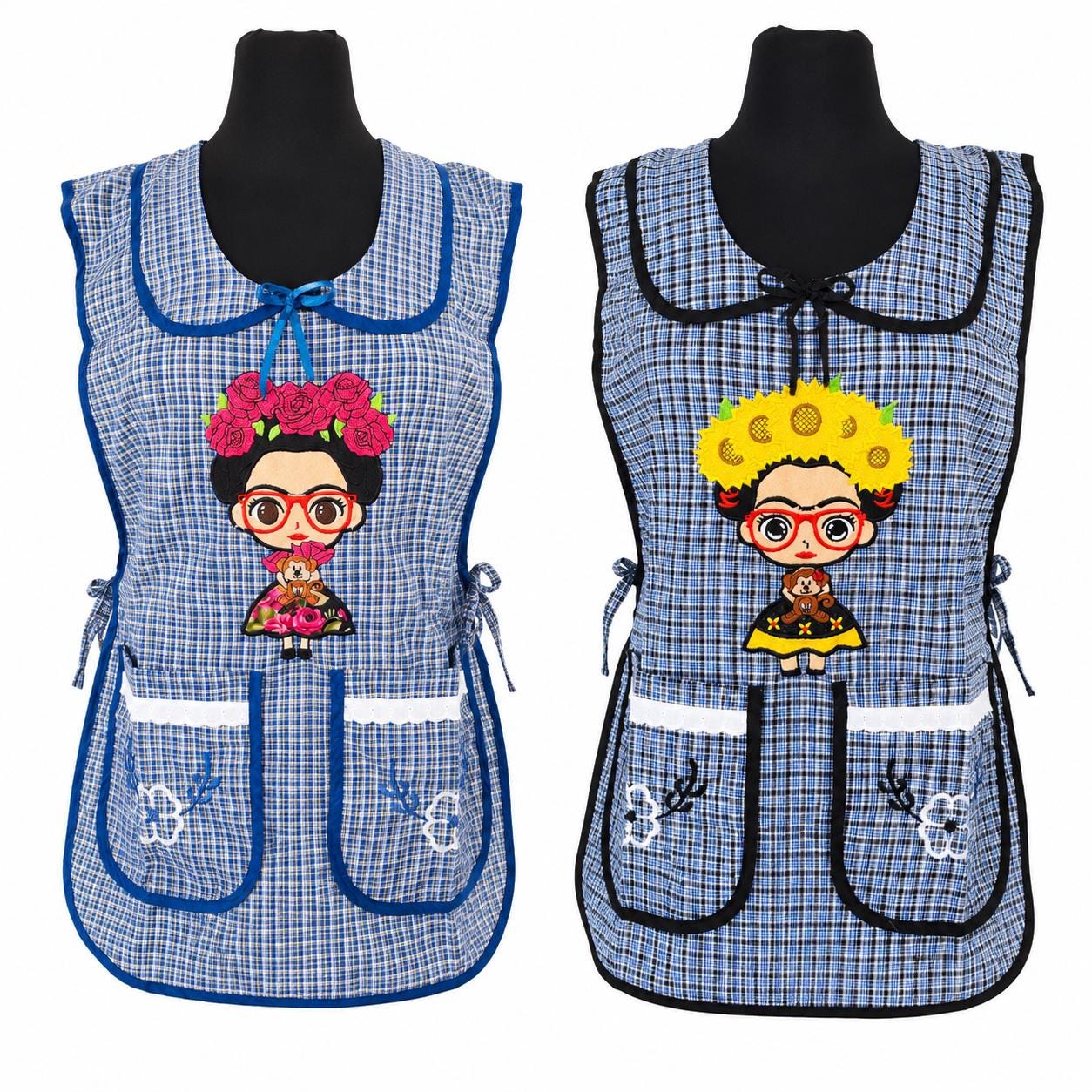 Image of Beautiful Embroidered Chore Aprons - Artisanal Aprons