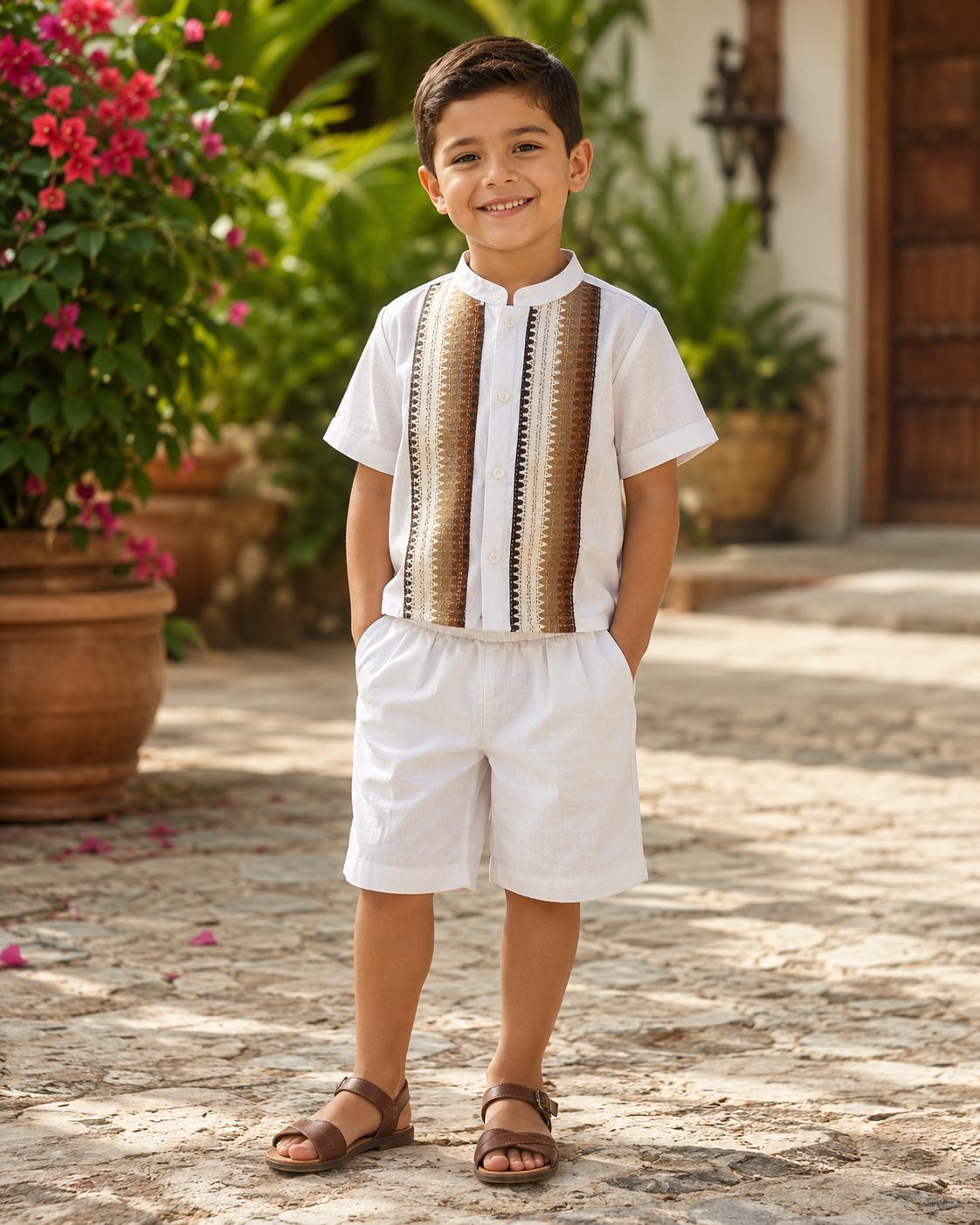 Image of Boys Artisanal Guayabera 