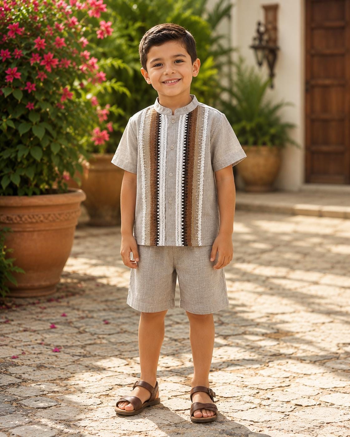Image of Boys Artisanal Guayabera 