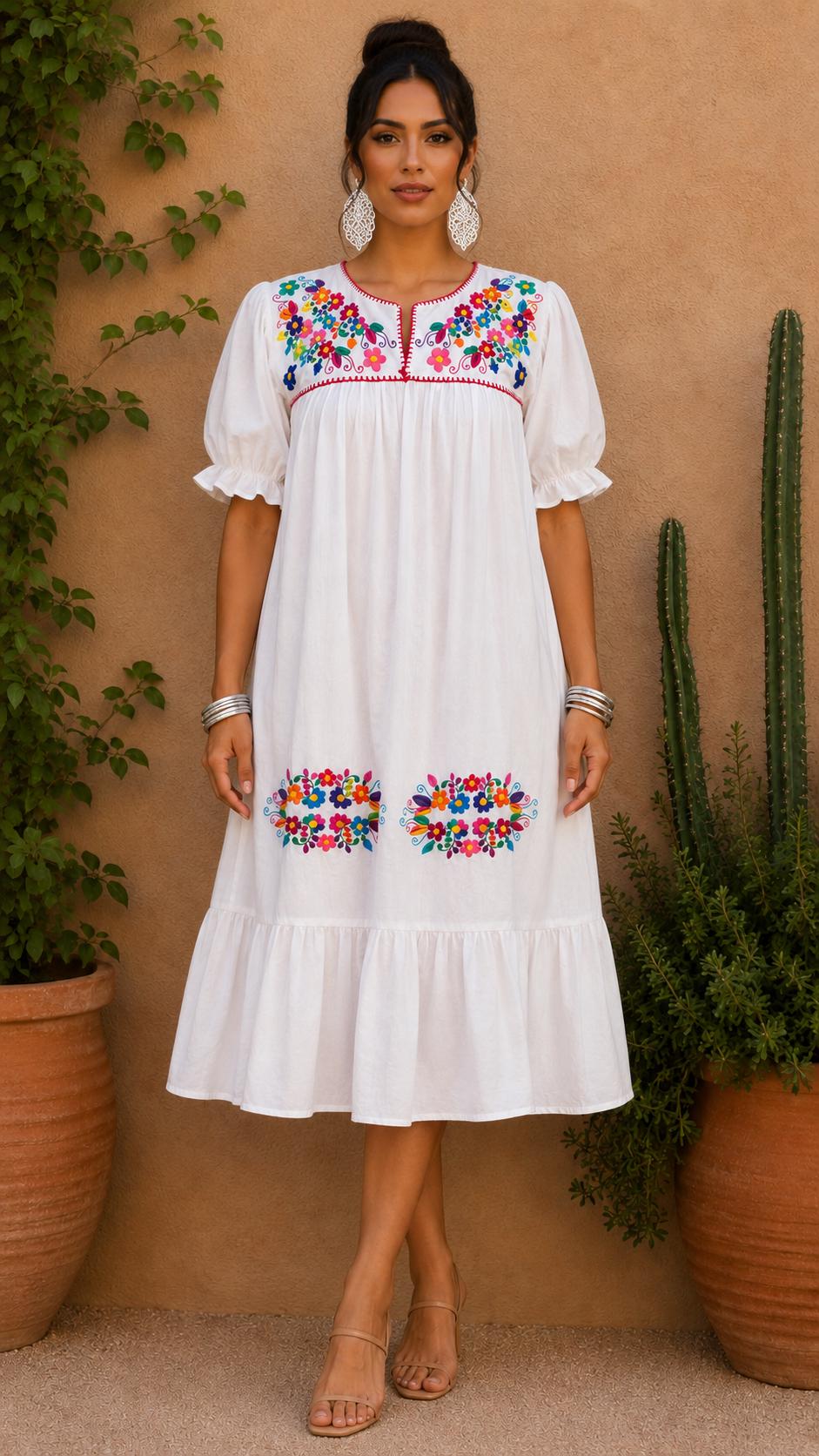 Image of Handmade Embroidered Maxi 