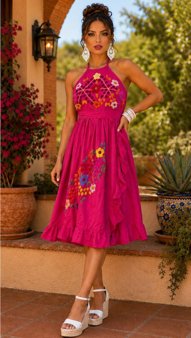 Image of Small Mexican Embroidered Halter 