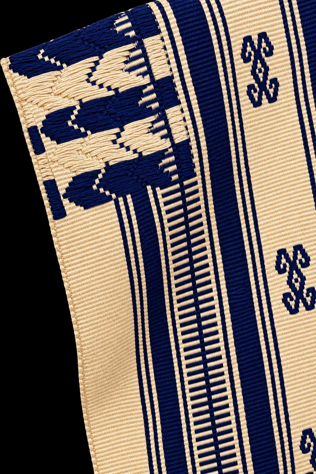 Image of Handmade Oaxaca Huipil Dress | Khaki & Navy blue colors Artisan Mexican Tunic, Boho Resort Wear