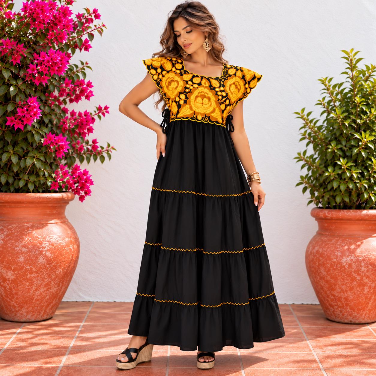 Image of Handmade Yellow & Black Oaxacan 