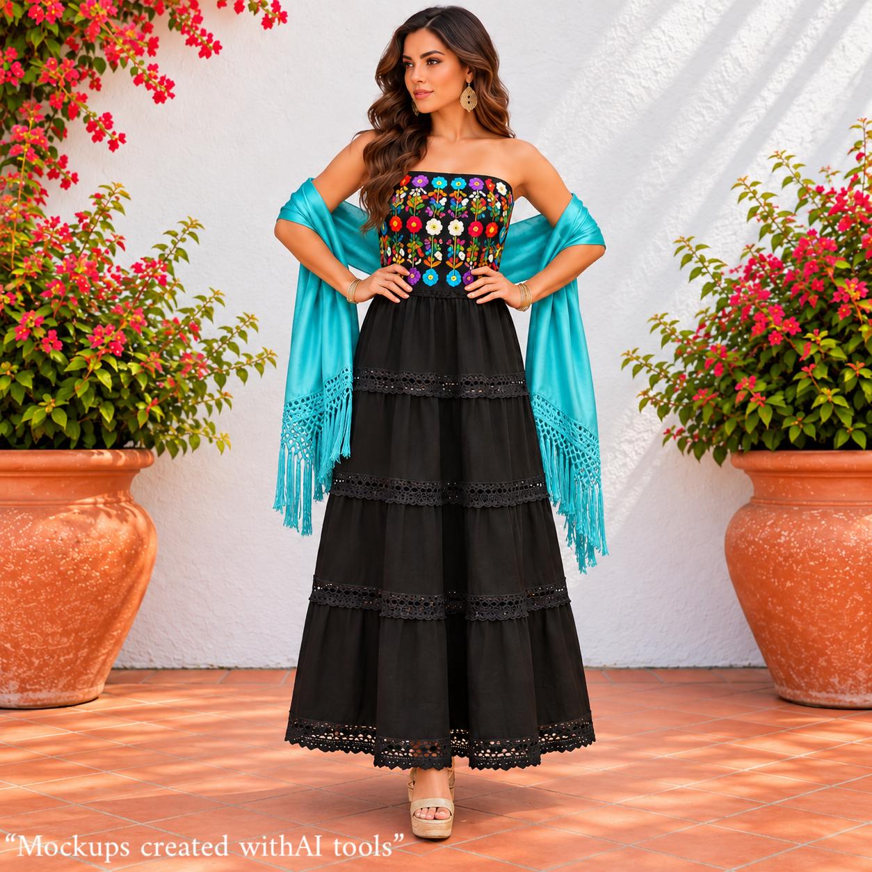 Image of Black Strapless 