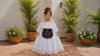 Girls Veracruzano, 4 Piece Mexican Folk Dance Outfit, White Jarocha Costume, Embroidered Apron, Cultural Festival Attire for Girls