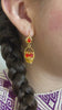 Gorgeous floral "Canasta" Elegant Mexican Artisanal Gold Plated Filigree Earrings - Beautiful Folkloric Earrings made by our Oaxaca Partners