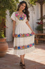 Authentic Cross-Stitched Mexican Floral Dress – Timeless Artisan Elegance