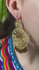 Floral -Inspired Gorgeous & Elegant Mexican Artisanal Gold-Plated Filigree Earrings, beautifully made by our Artisan Oaxaca Partners