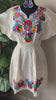 Plus Size Embroidered Mexican Dress - Handmade Artisanal Dress
