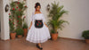 Veracruz Folklorico Dress 4 Piece Mexican Folk Dance Outfit, White Jarocha Costume, Embroidered Apron, Cultural Festival Attire"Veracruzano"