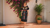 Black Mexican Embroidered Floral Dress “Dana”–Puebla Inspired Fiesta Dress