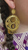 2 Medallions-Gorgeous & Elegant Mexican Artisanal Gold Plated Filigree Earrings, beautifully made by our Oaxaca Partners