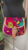 Beautiful Leather Crossbody Purse - Embroidered Genuine Leather Bag