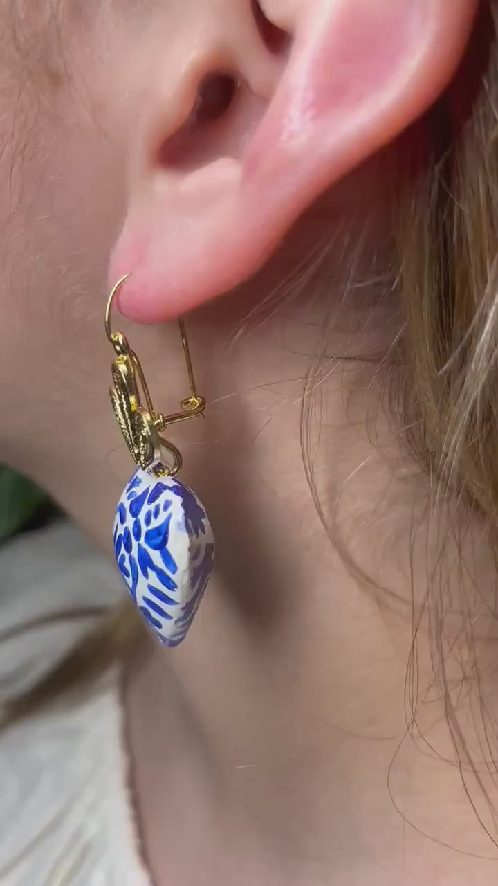 Gorgeous "Wooden Copal-Maguey" Elegant Mexican Artisanal Hand Carved Wooden Filigree Earrings- Beautiful Folkloric Earrings