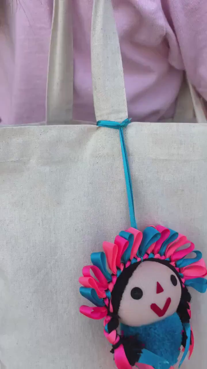 Artisan Tassel Charm Featuring Lele Doll - Playful Addition to Your Everyday Essentials Handmade Tassel Charm-Car Decor, backpack/bag charm
